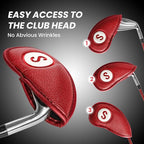 FINGER TEN Golf Club Covers for Irons Magnetic Value 11 Pack, Synthetic Leather - Image 5