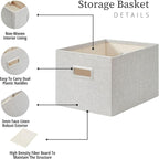 DECOMOMO Storage Bins for Shelves Robust Fabric Closet Bins for Shelves Toy - Image 6