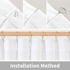 YoungsTex White Linen Semi Sheer Curtains - Image 8