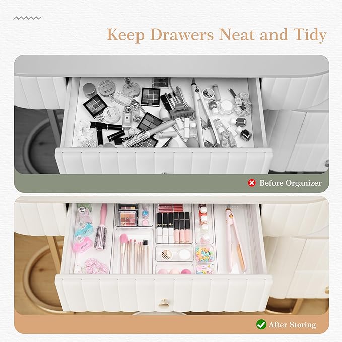 Criusia Drawer Organizer, 12 Pack Clear Plastic Kitchen Drawer Organizers Set - Image 2