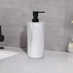 Matte White Shampoo Dispenser Modern Refillable Pump Bottle - Image 6