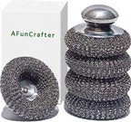 Steel Wool Scrubber with 2 Handles & 3 Replacement Wire Sponge - Image 6