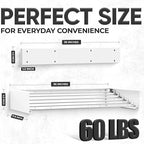 Wall Mounted Laundry Drying Rack, Retractable Clothes Drying Rack, 6 Rods Towel - Image 4