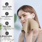 Microfiber Waffle Face Towels, 2 Pieces, Fast Drying, Lint Free - Image 4