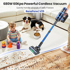 V25 Cordless Vacuum Cleaner, 680W 60Kpa Powerful Stick Vacuum - Image 2