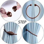 2 PCS Magnetic Curtain Tiebacks, European Style Convenient Drape Tie Backs - Image 2
