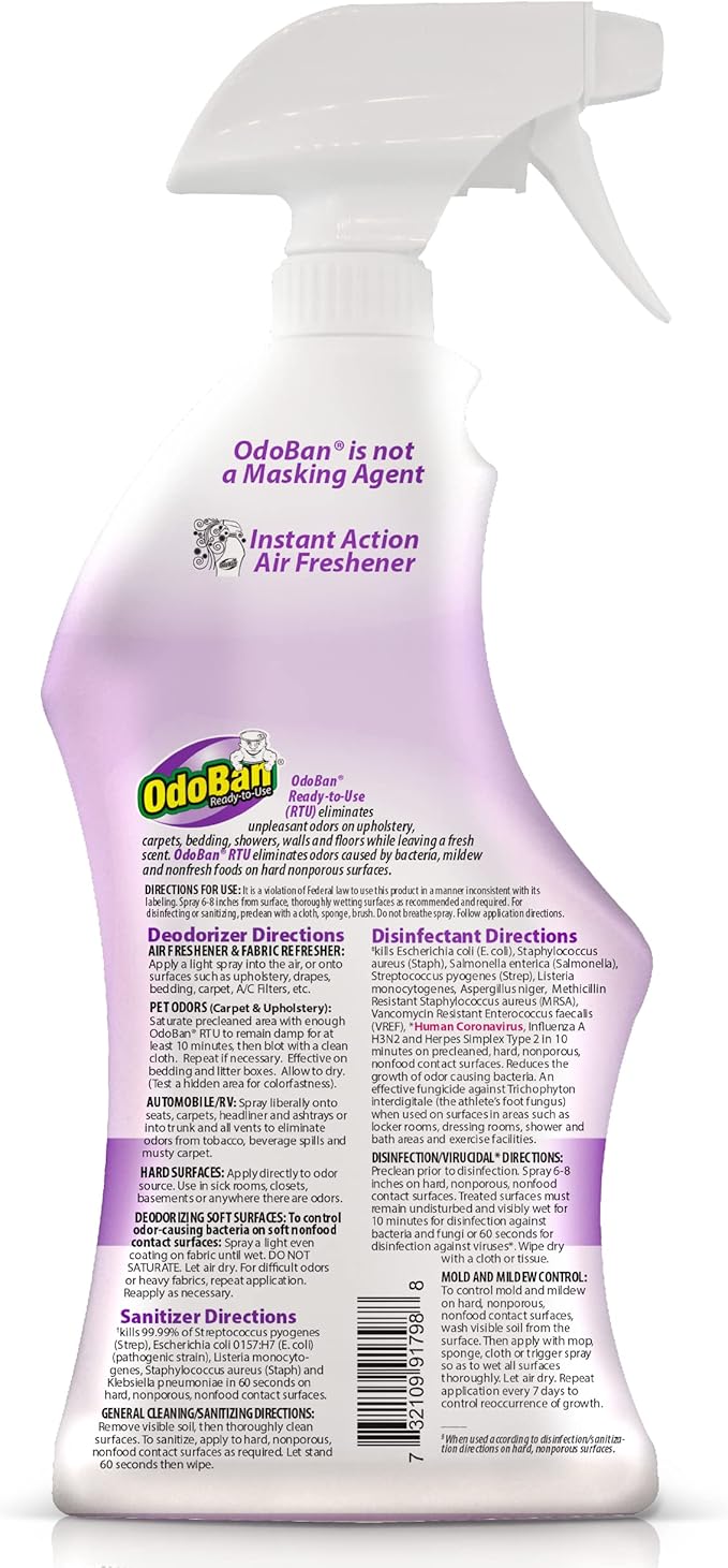 OdoBan Ready-to-Use Disinfectant and Harsh Aroma Eliminator, Cleaner and - Image 5