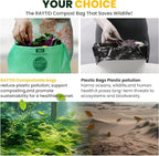 Trash bags 13+ gallon tall kitchen, Compostable Trash Lawn & Leaf Yard Waste - Image 5