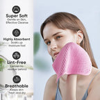 Microfiber Waffle Face Towels, 2 Pieces, Fast Drying, Lint Free - Image 4