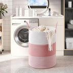 CLHMILY&Z 100L Laundry Basket Round Storage Rope Basket - Image 2