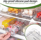4 Pack Fridge Organizer Drawers, Stackable Pantry Organizers and Storage - Image 6
