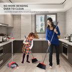 Broom with Dustpan Combo Set Broom and Dustpan Set Dust Pan with Stainless - Image 3