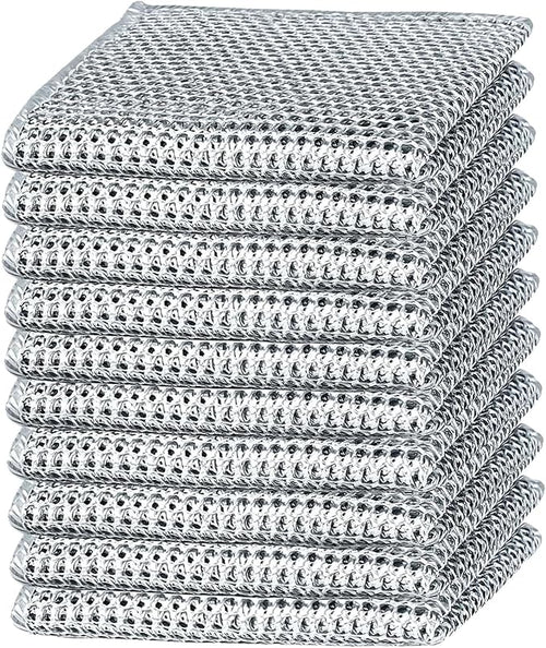 10PCS Double Wet and Dry Wire Dishcloth, Stainless Steel Scrubber, Non-Scratch by Unknown