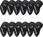 CRAFTSMAN GOLF 12pcs or 1pc Thick Synthetic Leather Golf Iron Head Covers Set by CRAFTSMANGOLF