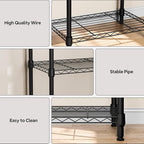 3 Tiers Shelf Metal Storage Shelves Wire Rack Closet Organizers - Image 3