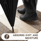 Kitinjoy Indoor Outdoor Door Mat, 71x47 Non-Slip Absorbent Dirt Trapper - Image 2