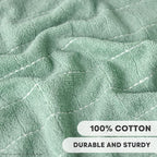 Artoid Mode Checkered Designed Cotton Beige Dark Green Terry Kitchen Dish Cloths - Image 3