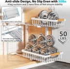 Under Sink Organizer 2 pack, 2 Tier Slide Out Under Sink Organizers And Storage - Image 4
