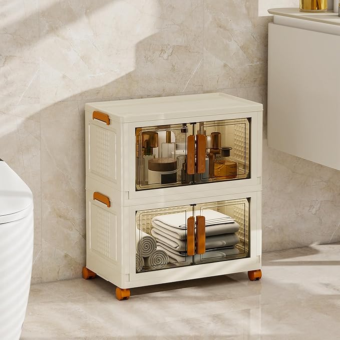 2 Tier Stackable Plastic Storage Bins - Image 8