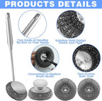 2Pcs Stainless Steel Wool Scrubber Sets, Dish Scrubber - Image 3