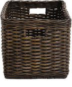 The Basket Lady Tall Rectangular Wicker Storage Basket, 20 in L x 13 in W x 11 - Image 3
