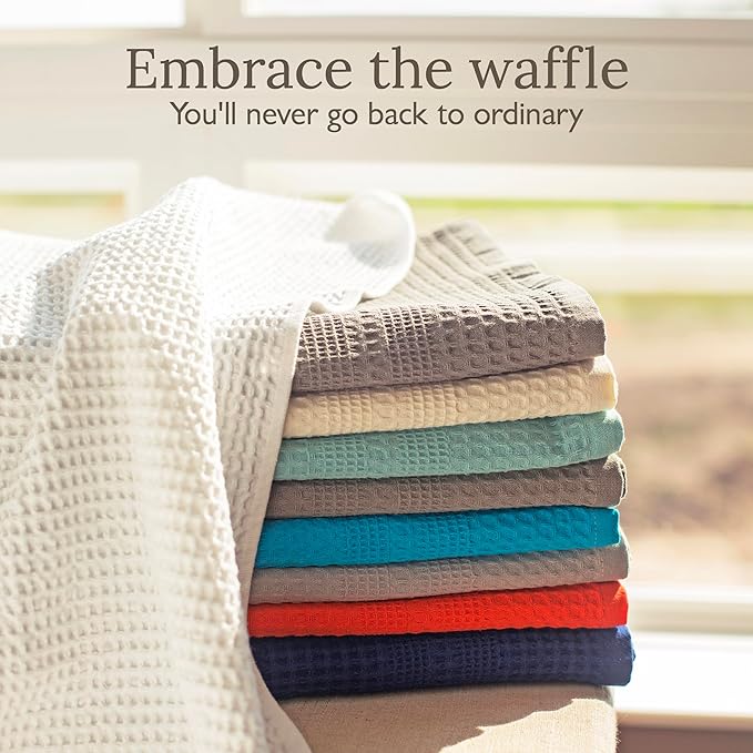 GILDEN TREE Waffle Towels for Bathroom, 100% Cotton Quick Dry Towel, Waffle - Image 7