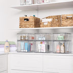 Vtopmart 6 Pack Clear Stackable Storage Drawers, Plastic Drawers - Image 8
