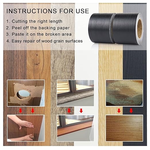 BOMEI PACK Wood Grain Repair Tape, Self Adhesive Repair Patch - Image 2