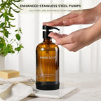 Glass Soap Dispenser Set by Janxin, Bathroom Soap Dispenser Set - Image 4