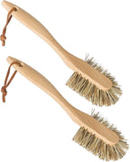 REDECKER Curved Dish Brush, Natural Union Plant Fiber Bristles, Ergonomic Design by Redecker