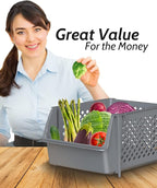 Skywin Plastic Stackable Storage Bins - Image 5