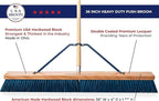 36" Heavy Duty Outdoor Push Broom - Image 4