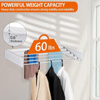 FOCHIER F Laundry Drying Rack Wall Mounted Clothes Drying Rack Collapsible - Image 2