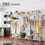 Raybee Clothes Rack Heavy Duty Load 795LBS Adjustable Clothing Racks - Image 4