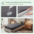 Waterproof Mattress Protector, Twin XL Size Mattress Pad Fitted 6-15" Deep - Image 3
