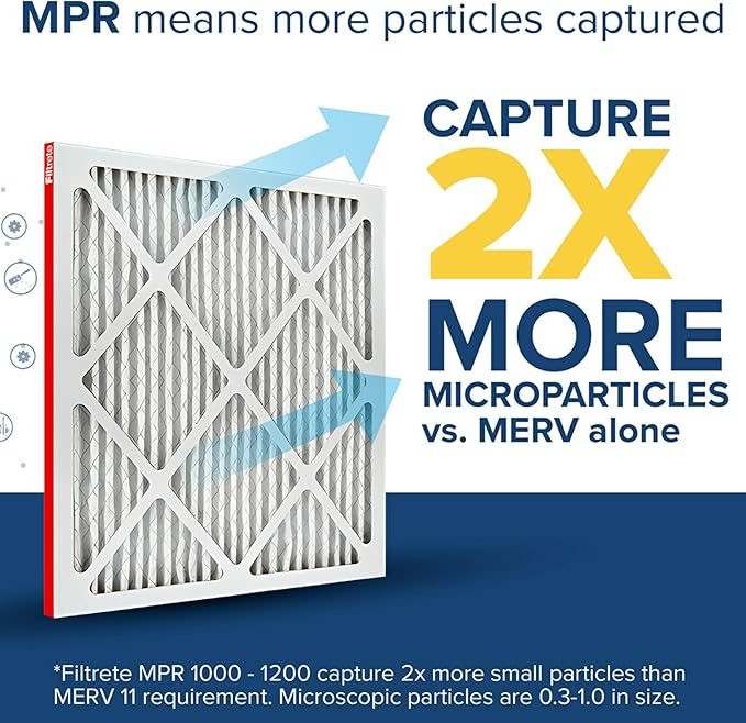 Filtrete 12x12x1 AC Furnace Air Filter, MERV 11, MPR 1000, Micro Allergen - Image 4