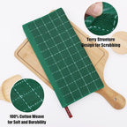 Homaxy 100% Cotton Terry Kitchen Towels, Checkered Designed, Soft and Super - Image 8