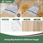 Eyliden 3 Pack Mop Heads Replacement, Universal Commercial Mops - Image 2