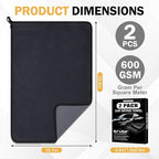 2-Pack Medium Size Microfiber Towels, 600GSM Ultra Absorbent Car Drying Towels - Image 3
