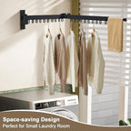 Bakala Clothes Drying Rack Foldable, Laundry Drying Rack Clothing Wall Mounted - Image 6