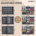 2 Pack Shoe Organizer for Closet, Adjustable Shoe Box Storage Containers - Image 2