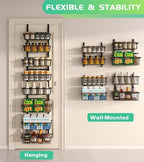 12 Inch Wide Narrow Over The Door Pantry Organizer, Pantry Organization and - Image 4