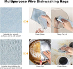 20pcs Non Scratch Wire Dishcloth Multipurpose Wire Dishwashing Rag - Image 5