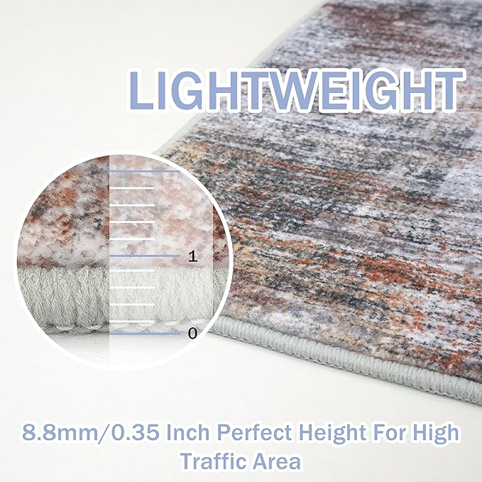 IOHOUZE Abstract Runner Rug 2x7 Ft Washable Runners - Image 5
