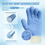 MIG4U Microfiber Dusting Gloves Washable Reusable Cleaning Mittens Gloves - Image 2