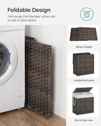 SONGMICS Laundry Hamper with Lid, 110L Clothes Hamper with 2 Removable Liner - Image 8