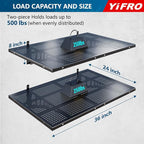 2-Pack 2x3ft Heavy Duty Garage Wall Shelving, 500 lbs Load Capacity, Garage - Image 2