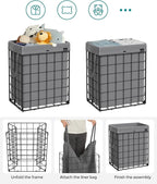 SONGMICS Laundry Hamper, 23.8 Gal. Laundry Basket, Collapsible Clothes Hamper - Image 7