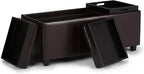 SIMPLIHOME Avalon 42 inch Wide Contemporary Rectangle Storage Ottoman in - Image 4