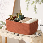 Small Storage Baskets for Organizing | Closet Organizer Bins | Shelf Toy Basket - Image 3